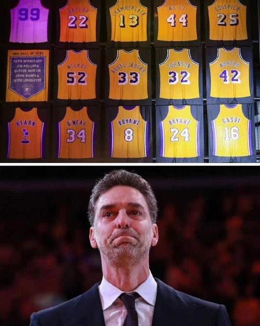 Camiseta de Pau Gasol retirada